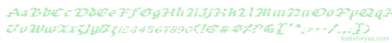 Uberlav2ei Font – Green Fonts on White Background