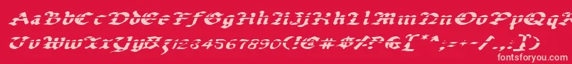 Uberlav2ei Font – Pink Fonts on Red Background