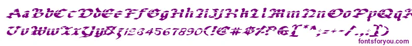 Uberlav2ei-Schriftart – Violette Schriften auf weißem Hintergrund