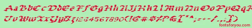 Uberlav2ei Font – Red Fonts on Green Background