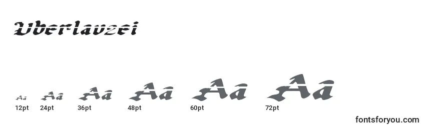 Размеры шрифта Uberlav2ei