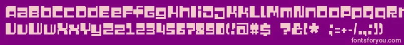Quazimode Font – Pink Fonts on Purple Background
