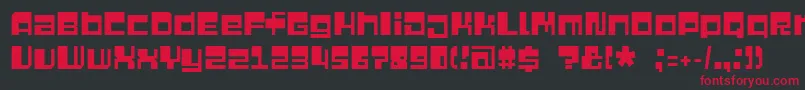 Quazimode Font – Red Fonts on Black Background