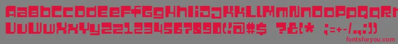 Quazimode Font – Red Fonts on Gray Background