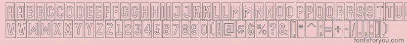 AMachinaortocmotl Font – Gray Fonts on Pink Background