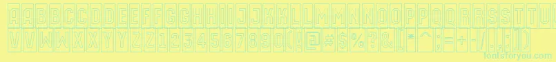 AMachinaortocmotl Font – Green Fonts on Yellow Background