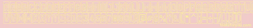 AMachinaortocmotl Font – Yellow Fonts on Pink Background