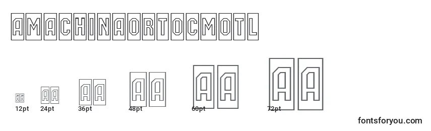 Размеры шрифта AMachinaortocmotl