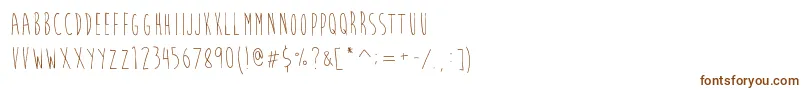 Шрифт BrainFlowerEuro – коричневые шрифты на белом фоне