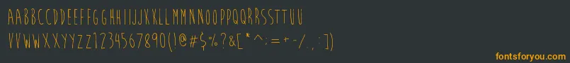 フォントBrainFlowerEuro – 黒い背景にオレンジの文字