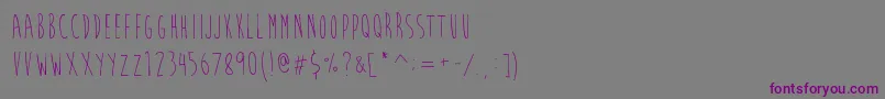 BrainFlowerEuro-fontti – violetit fontit harmaalla taustalla