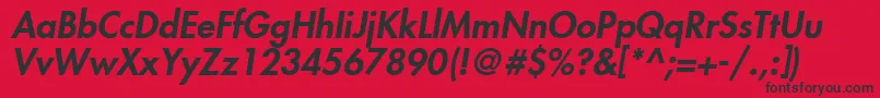 FuturaLtHeavyOblique Font – Black Fonts on Red Background