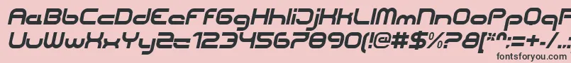 CentreforwardBolditalic-Schriftart – Schwarze Schriften auf rosa Hintergrund