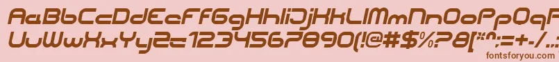 CentreforwardBolditalic Font – Brown Fonts on Pink Background