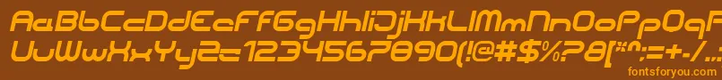 Шрифт CentreforwardBolditalic – оранжевые шрифты на коричневом фоне