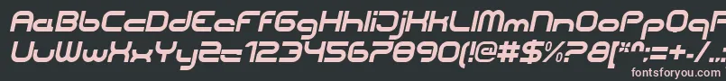 Шрифт CentreforwardBolditalic – розовые шрифты на чёрном фоне