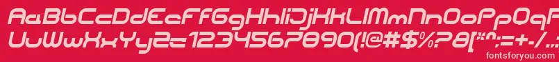 CentreforwardBolditalic Font – Pink Fonts on Red Background