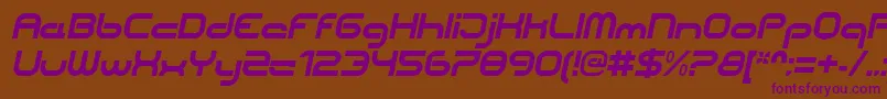 CentreforwardBolditalic Font – Purple Fonts on Brown Background