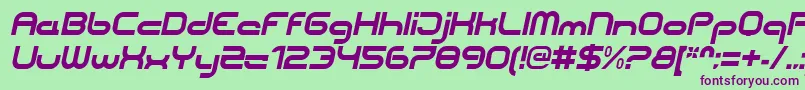 CentreforwardBolditalic Font – Purple Fonts on Green Background