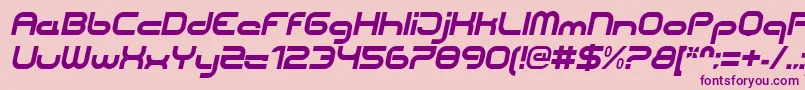 CentreforwardBolditalic Font – Purple Fonts on Pink Background