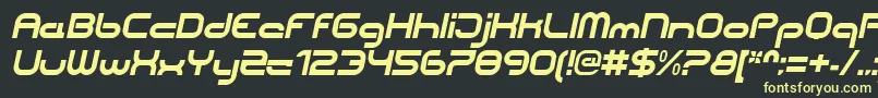 CentreforwardBolditalic Font – Yellow Fonts on Black Background