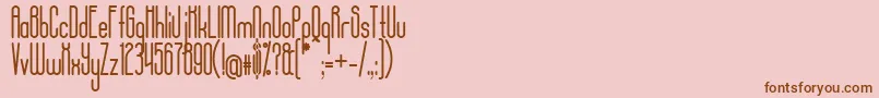 AposiopesisCondensed Font – Brown Fonts on Pink Background