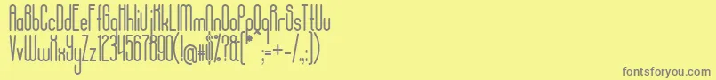 AposiopesisCondensed Font – Gray Fonts on Yellow Background