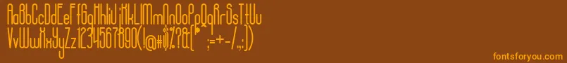 AposiopesisCondensed Font – Orange Fonts on Brown Background