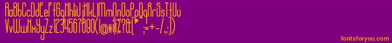 AposiopesisCondensed Font – Orange Fonts on Purple Background