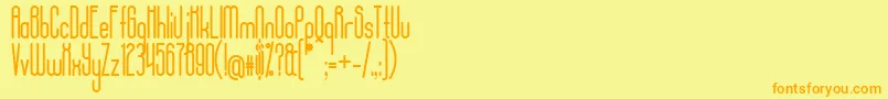 AposiopesisCondensed Font – Orange Fonts on Yellow Background