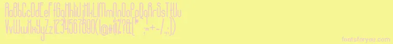 AposiopesisCondensed Font – Pink Fonts on Yellow Background
