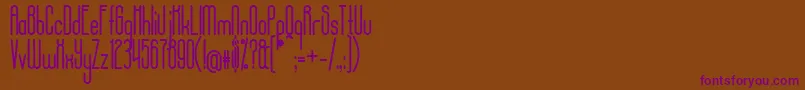 AposiopesisCondensed Font – Purple Fonts on Brown Background