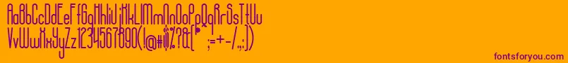 AposiopesisCondensed Font – Purple Fonts on Orange Background