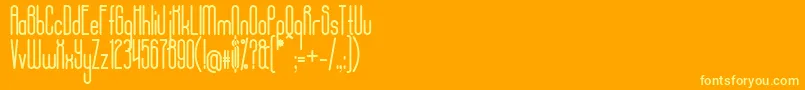 AposiopesisCondensed Font – Yellow Fonts on Orange Background