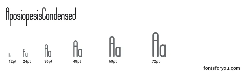 AposiopesisCondensed Font Sizes