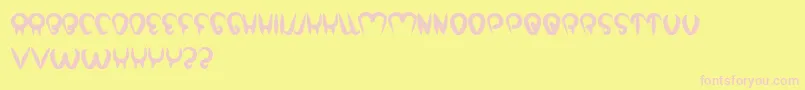 StrongInTheHeart Font – Pink Fonts on Yellow Background