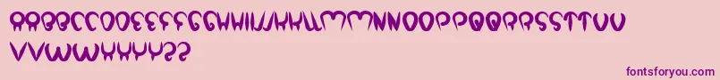 StrongInTheHeart Font – Purple Fonts on Pink Background