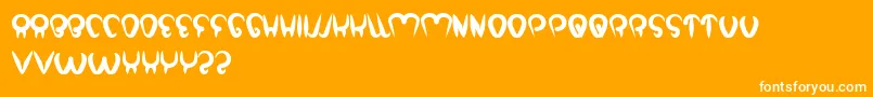 StrongInTheHeart Font – White Fonts on Orange Background