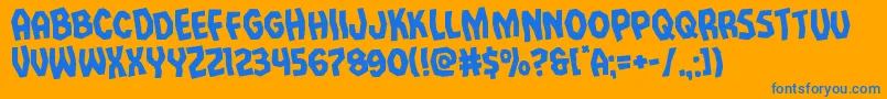 Vampirebriderotate Font – Blue Fonts on Orange Background