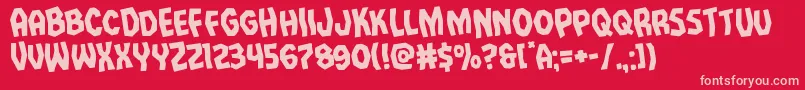 Vampirebriderotate Font – Pink Fonts on Red Background