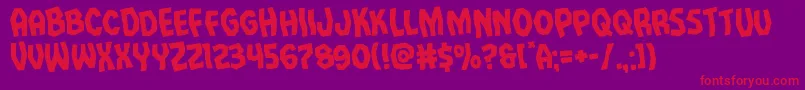 Vampirebriderotate Font – Red Fonts on Purple Background