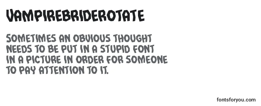 Review of the Vampirebriderotate Font