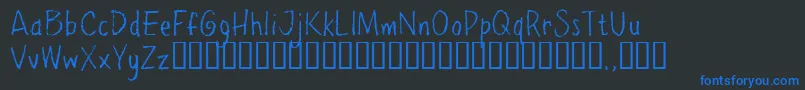 Ppetrial Font – Blue Fonts on Black Background