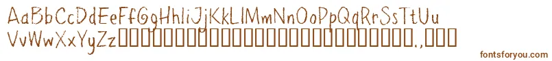 Ppetrial-fontti – ruskeat fontit valkoisella taustalla
