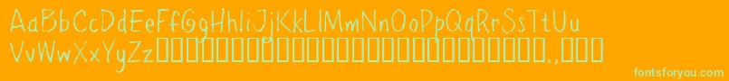 Ppetrial Font – Green Fonts on Orange Background