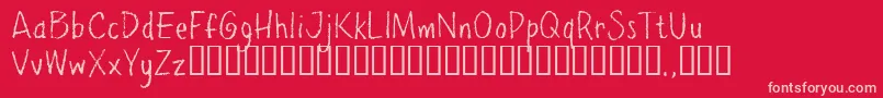 Ppetrial Font – Pink Fonts on Red Background