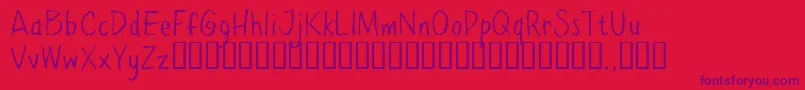Ppetrial Font – Purple Fonts on Red Background
