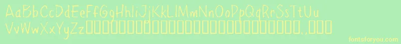 Ppetrial Font – Yellow Fonts on Green Background
