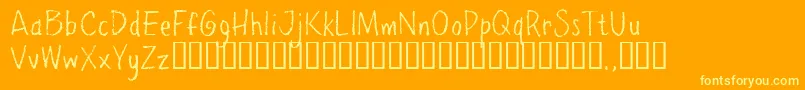 Ppetrial Font – Yellow Fonts on Orange Background