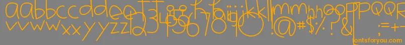 MtfJotted Font – Orange Fonts on Gray Background